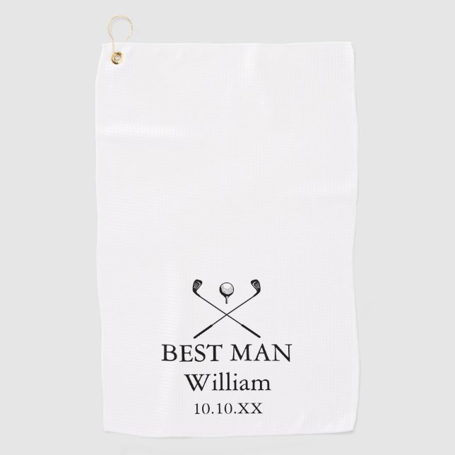 Wedding Favour Bachelor Party Golf Towel (Front)