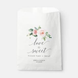 Wedding Favour Bag Love is Sweet Blushing Blooms