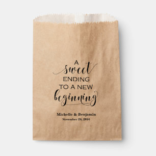 Wedding Favour Bag - Sweet Ending to New Beginning