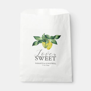 Wedding Favour Bags Love Is Sweet Lemons & Leaves