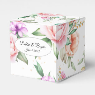 Wedding Favour Box-Floral Print Favour Box