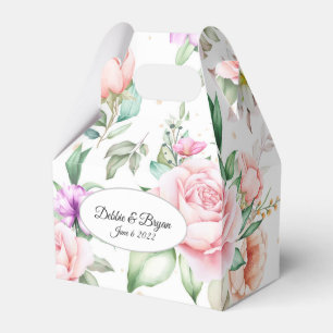 Wedding Favour Box-Floral Print Favour Box