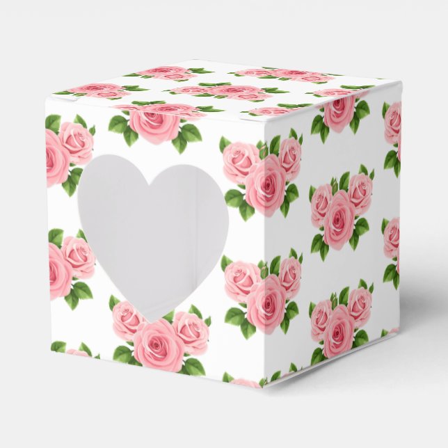 Wedding Favour Box with Heart Window (Front Side)