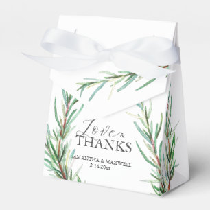 Wedding Favour Boxes Rosemary Greenery