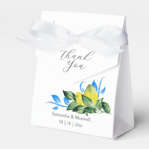 Wedding Favour Boxes Watercolor Lemon