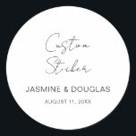 Wedding Favour Bridesmaid Shower Made For You Gift Classic Round Sticker<br><div class="desc">Wedding Favour Bridesmaid Shower Made For You Gift Classic Round Sticker</div>