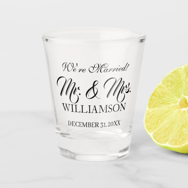 Wedding Favour Custom Shot glass (Front)