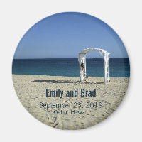 Wedding Favour Destination Beach Wedding Magnet
