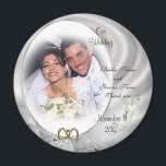 Wedding Favour diamonds photo Magnet<br><div class="desc">Wedding Favour diamonds photo Magnet. Image and illustration composition for elegant formal wedding, anniversary or engagement party template The text is fully customisable. Add your information or change it completely. Select a different font and colour. Template can be used for any special occasion. Simply change the text to suit your...</div>