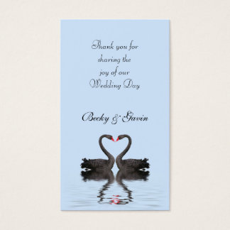 Wedding Favour Gift Tag Romancing Swans Wedding Se