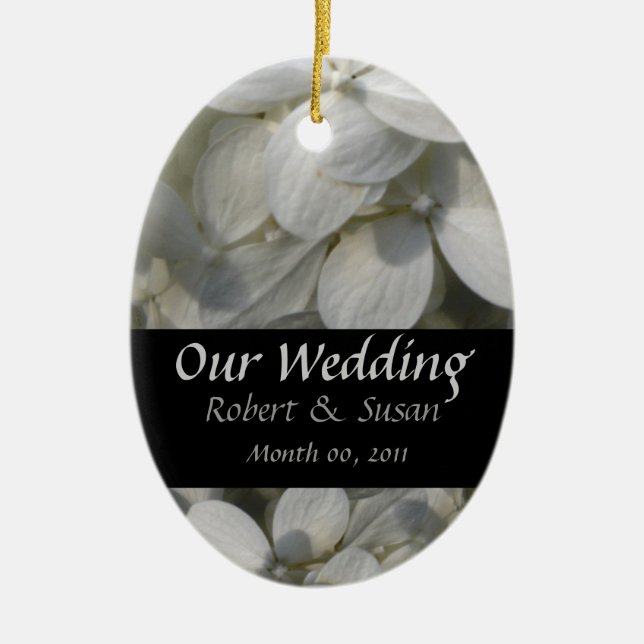 Wedding Favour Keepsake Ceramic Tree Decoration (Front)