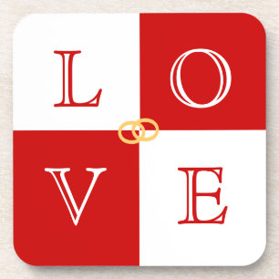 Wedding Favour Love Coaster Set
