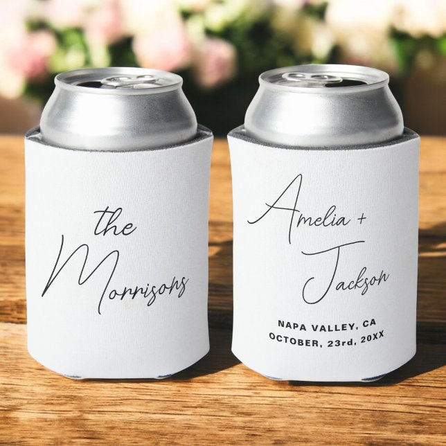 Wedding Favour Modern Minimalist Names Can Cooler (Creator Uploaded)
