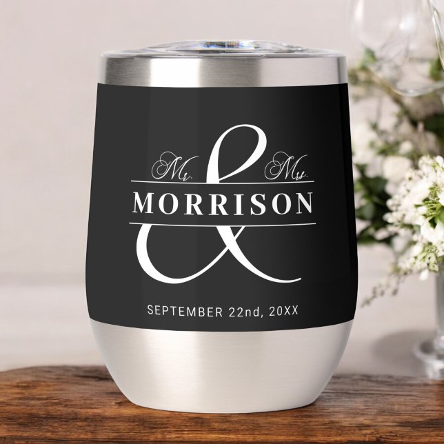Wedding Favour Mr Mrs Black White (Creator Uploaded)
