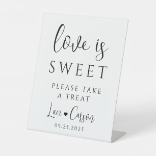 Wedding Favour Pedestal Sign – Love is Sweet Treat