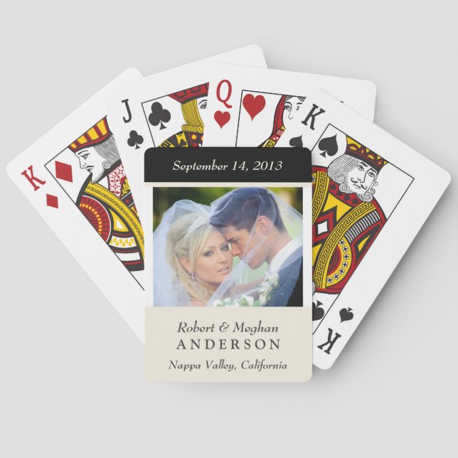Wedding Favour Personalised Photo Playing Cards (Back)