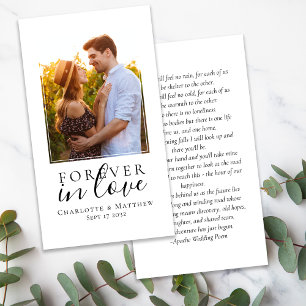 Wedding Favour Photo Keepsake Prayer Card