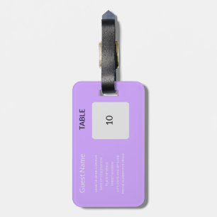 Wedding Favour Seating Chart Guide Luggage Tag