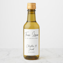wedding favour simple elegant modern beer water