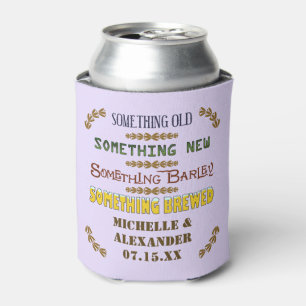 Wedding Favour Something Brewed Personalised Beer  Can Cooler