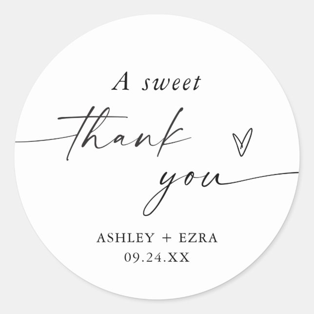 Wedding Favour Sticker | Dessert Favour Sticker (Front)