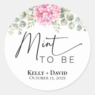 Wedding Favour Stickers Mint to Be Personalised