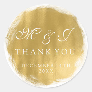 Wedding Favour Tag Gold Paint Look