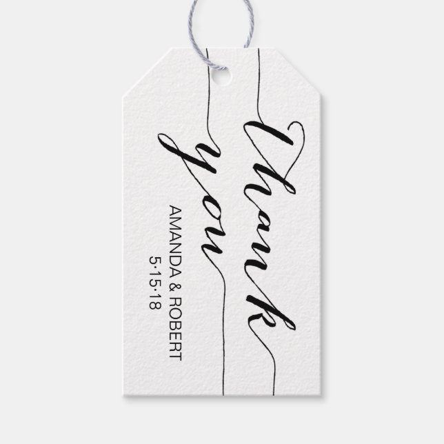 Wedding Favour Tag | thank you hang tag (Front)