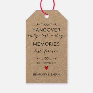 Wedding Favour Tags / Hangover Kit Tags