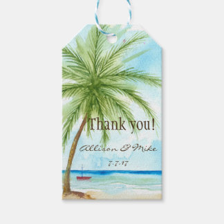 Wedding Favour Tags- Tropical Beach Gift Tags