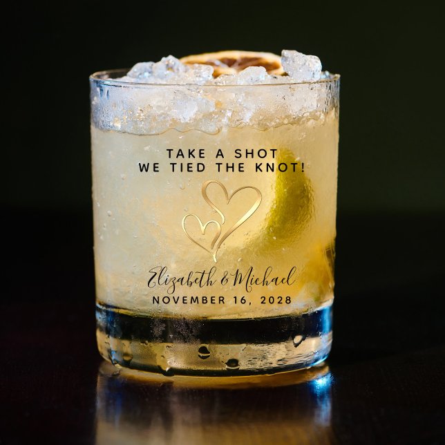 Wedding Favour Take A Shot We Tied The Knot Whiskey Glass (Creator Uploaded)