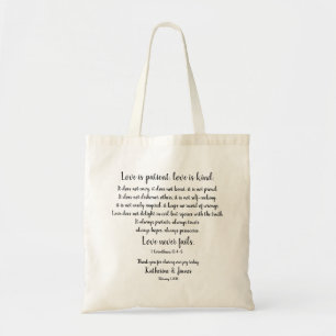 Wedding Favour/Thank You; Corinthians, CUSTOMIZE Tote Bag
