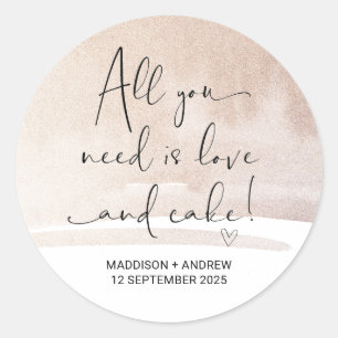 Wedding Favour Thank You From Bride Groom  Favour  Classic Round Sticker