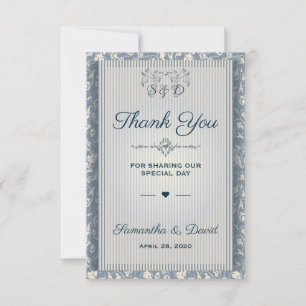 Wedding Favour Thank You Luxury Vintage Royal