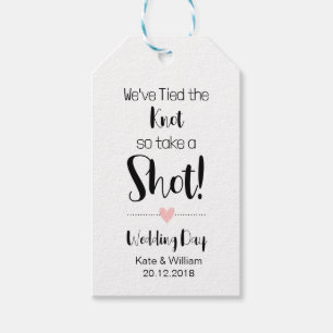 Wedding favour tied the knot Dinner tags