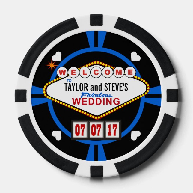 Wedding Favour Vegas Casino Poker Chips (Front)