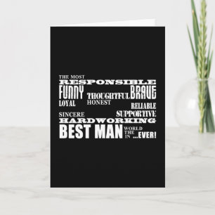 Wedding Favours Best & Greatest Best Men Qualities Thank You Card