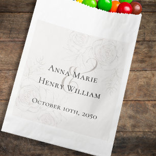 Wedding Favours Candy Simple Minimalist Blush  Favour Bags