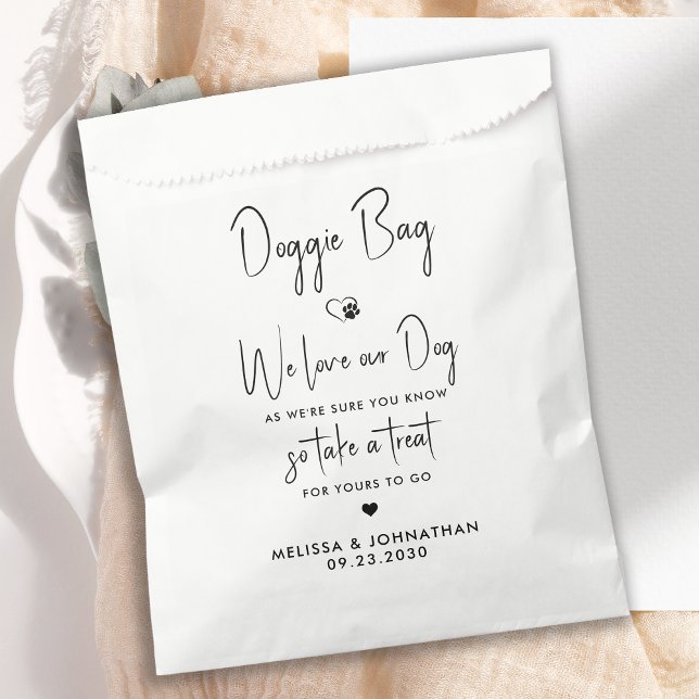 Wedding Favours Doggie Personalised Biscuit Bar Pe Favour Bags (Creator Uploaded)