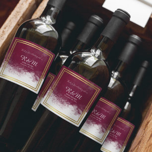 wedding favours elegant wine label
