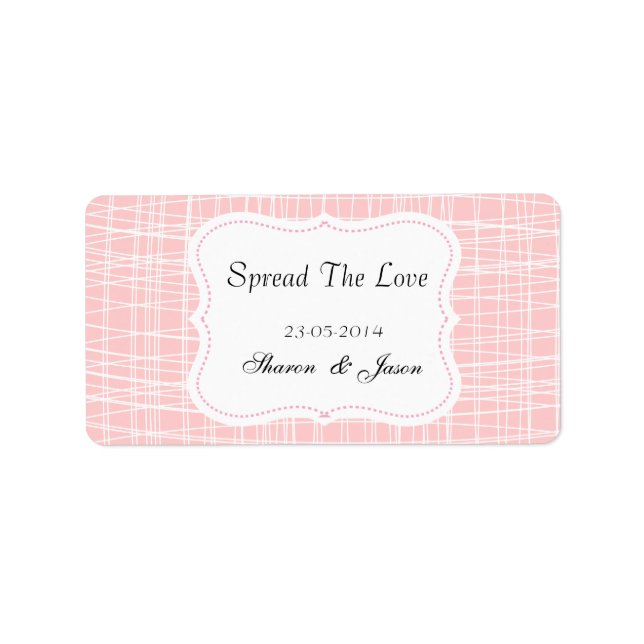 Wedding Favours Jam Jar Labels Spread The Love (Front)