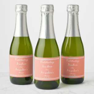 Wedding Favours Modern Cute Mini  Sparkling Wine Label