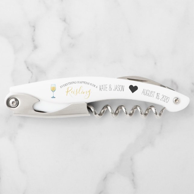 Wedding Favours | Personalised Wine Corkscrew (Front)