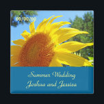 Wedding Favours Summer Weddings Sunflowers Magnet<br><div class="desc">Wedding Favours Summer Weddings Sunflowers Add Wedding Date Bride Groom Name Personalised Thank you for Liking and Sharing the Baslee Troutman Gifts with family and friends. Bookmark this site for great gift ideas all year! I am so grateful and blessed. GETTING A GIFT? COMBINE several products. Calendars, Greeting Cards, Stamps,...</div>