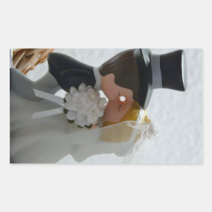 Wedding Figures Rectangular Sticker