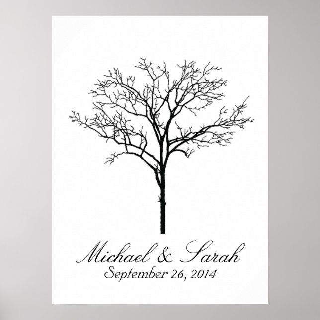 Wedding Fingerprint Tree Guestbook (Front)