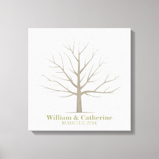 Wedding Fingerprint Tree - Square Canvas