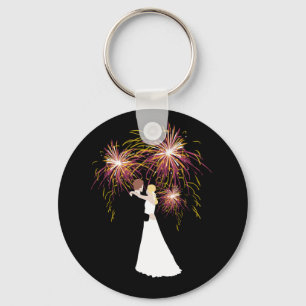 Wedding Fireworks Key Ring