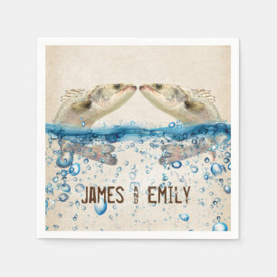 Wedding Fish in Water Napkin