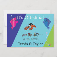 Wedding Fish Theme Lobster Mobster Save the Date